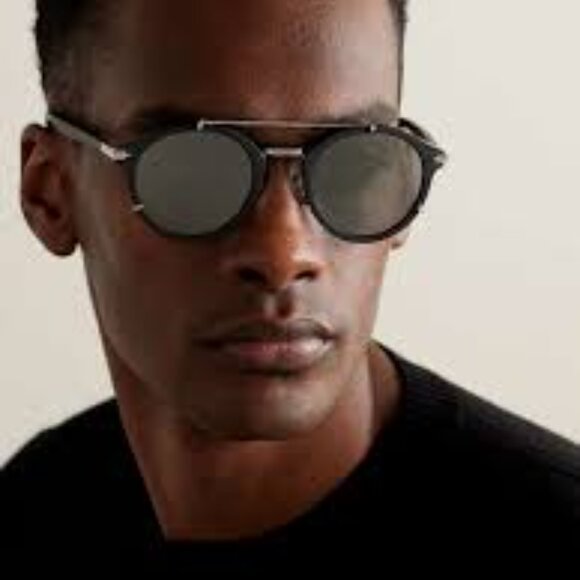 Dior DIORBLACKSUIT R7U 95H6 Round Sunglasses - Ivory/Gold/Green Mirror - Picture 3 of 10